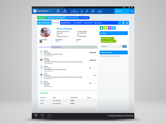 screenshot of Association DNA